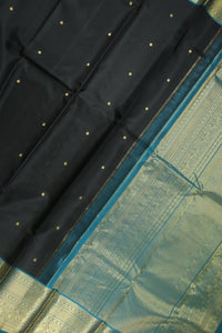 Thumbnail for Black Kanchipuram Silk Saree - KSS000325