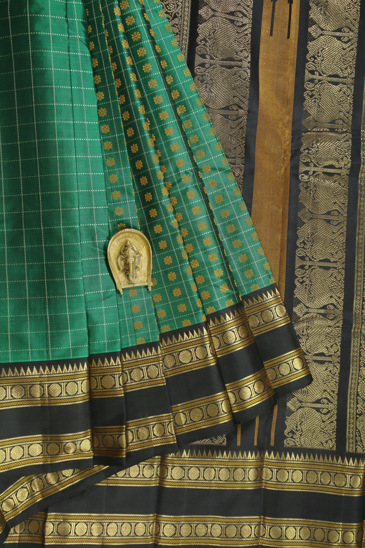 Green Kanchipuram Silk Saree - KSS000503