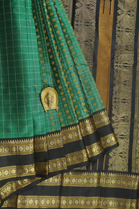 Thumbnail for Green Kanchipuram Silk Saree - KSS000503