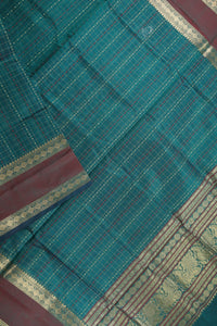 Thumbnail for Teal Laksha Deepam Dupatta - KCD000153