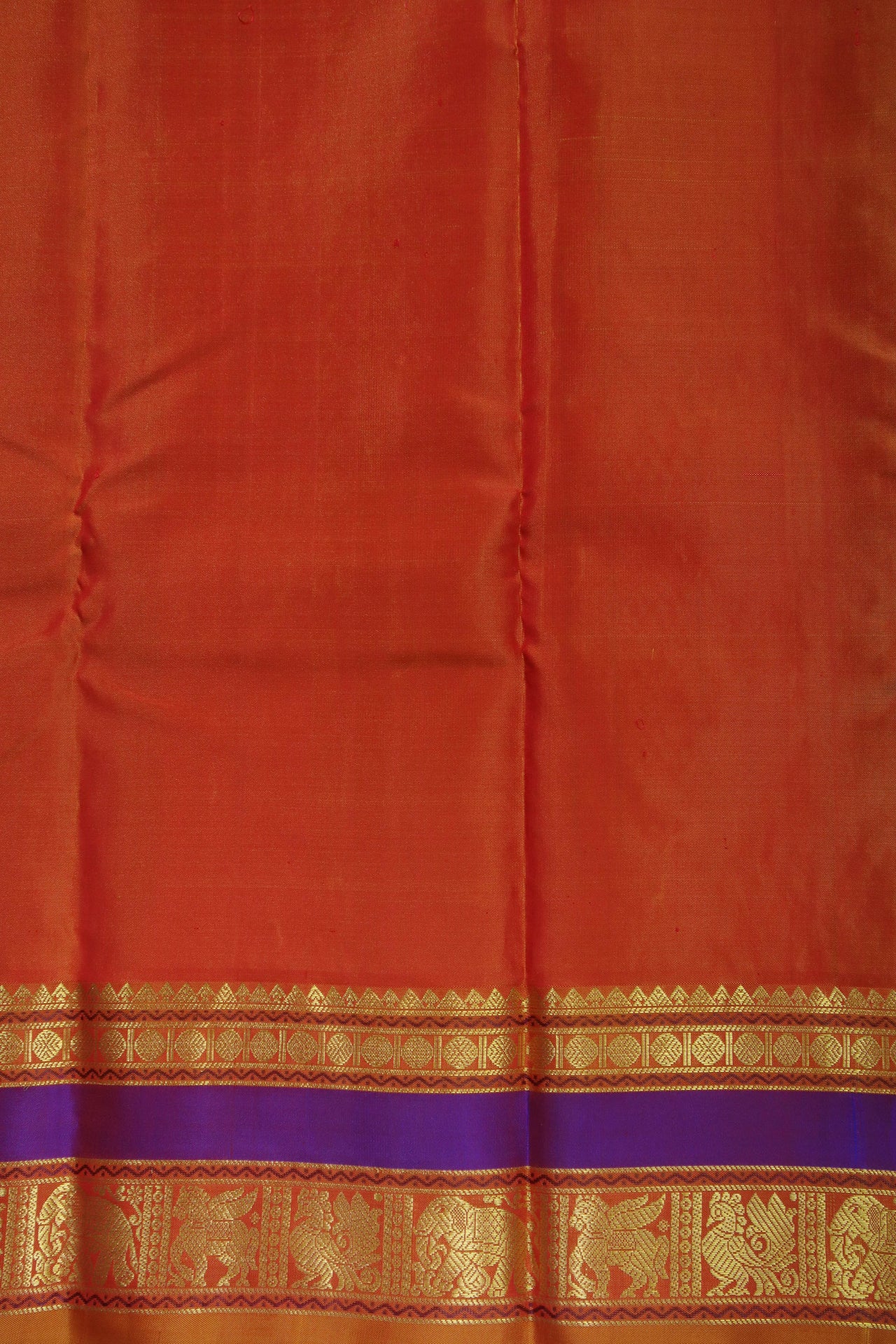 Aqua blue -Zari woven - korvai border with buttas and woven pallu