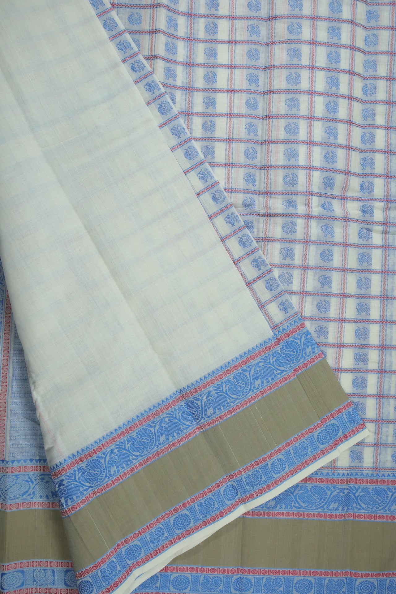 White Twenty Thousand Butta Saree