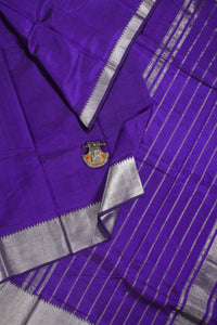 Thumbnail for Indigo Mangalagiri Silk Cotton Saree - MLS000477