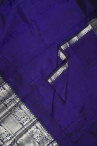 Thumbnail for Navy Mangalagiri Silk Cotton Saree - MLS000492