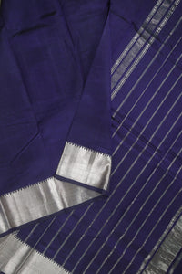 Thumbnail for Navy Mangalagiri Silk Cotton Saree - MLS000478