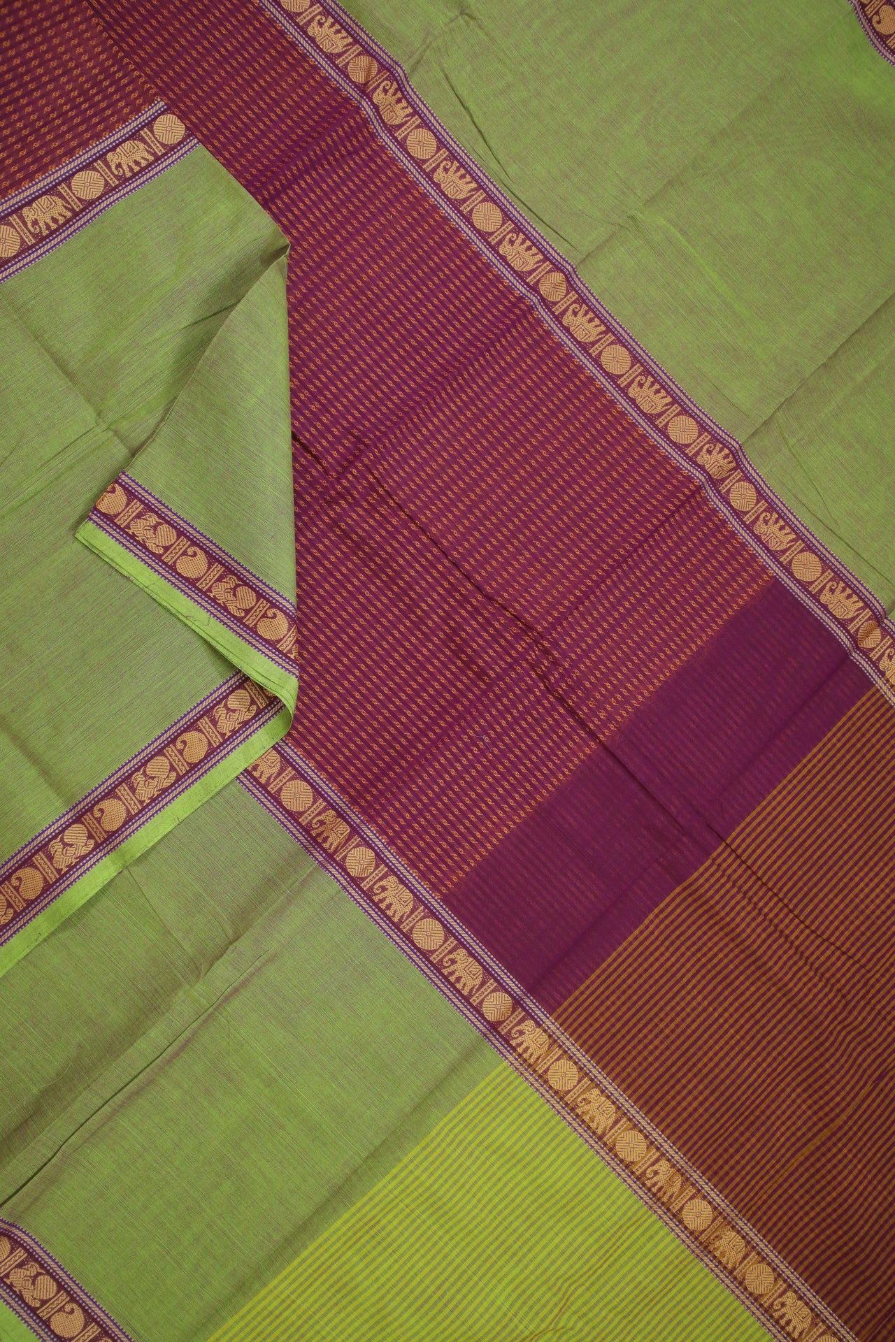 Purple Muppagam Saree - UU004914