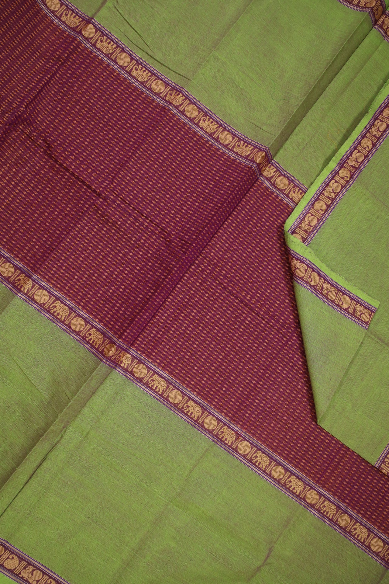 Purple Muppagam Saree - UU004914