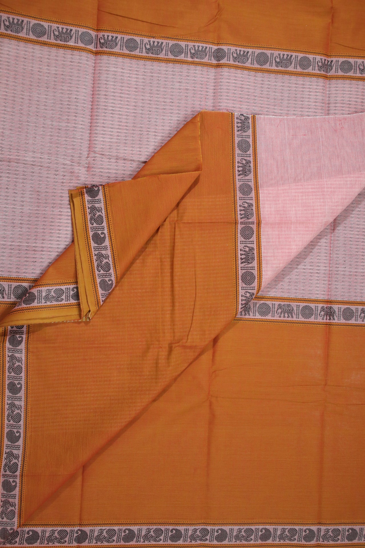 Orange Muppagam Saree - UU004936