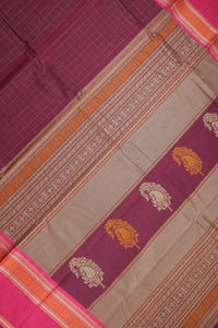 Thumbnail for DarkMagenta Paithani Pallu Saree - UU004784