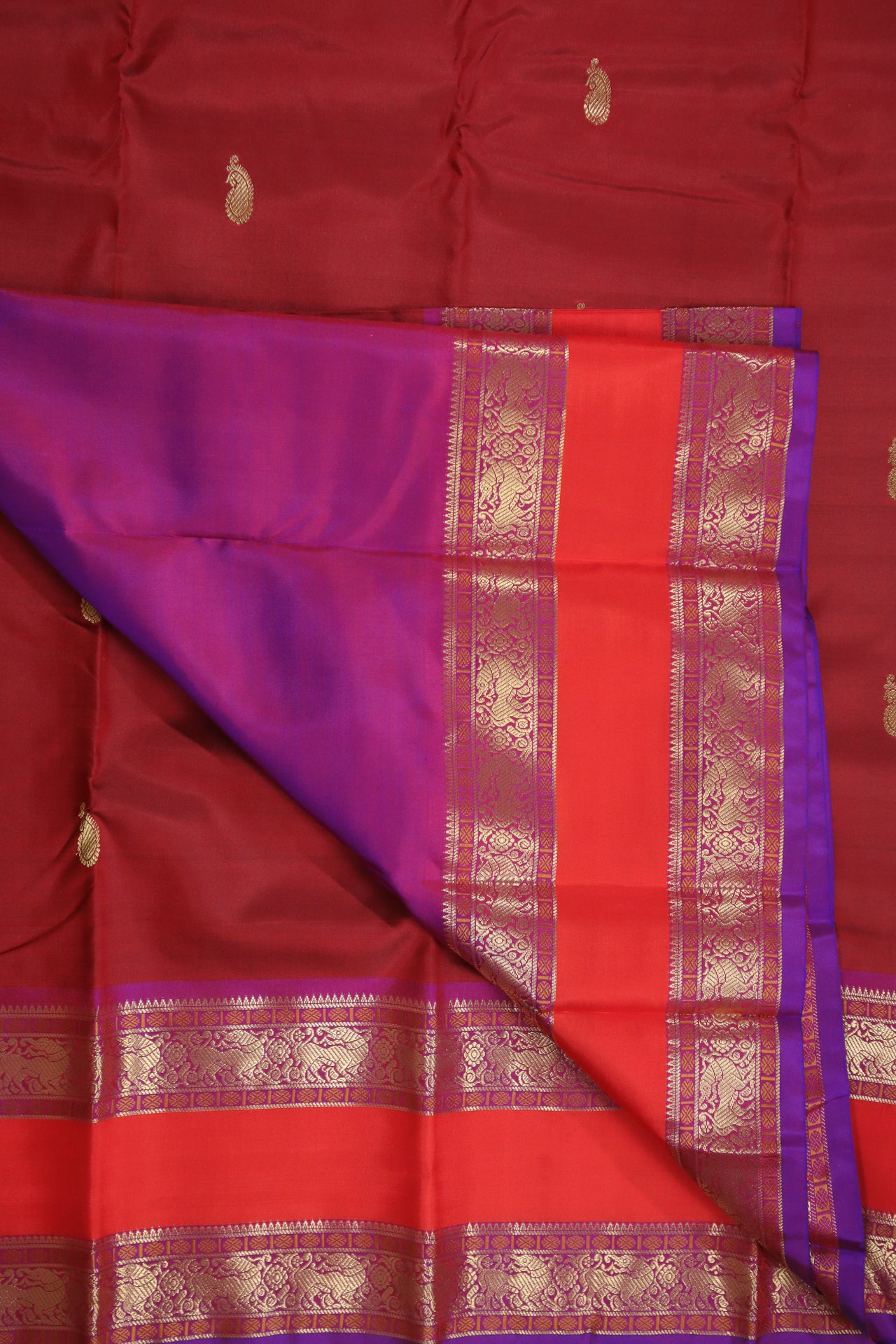 Maroon Kanchipuram Silk Saree - KSS000329