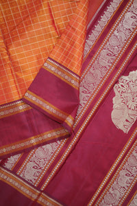 Thumbnail for Orange Laksha Deepam Saree - KSS000322
