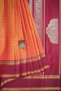 Thumbnail for Orange Laksha Deepam Saree - KSS000322
