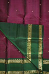 Thumbnail for Purple Annapakshi Pallu Saree - SS000311