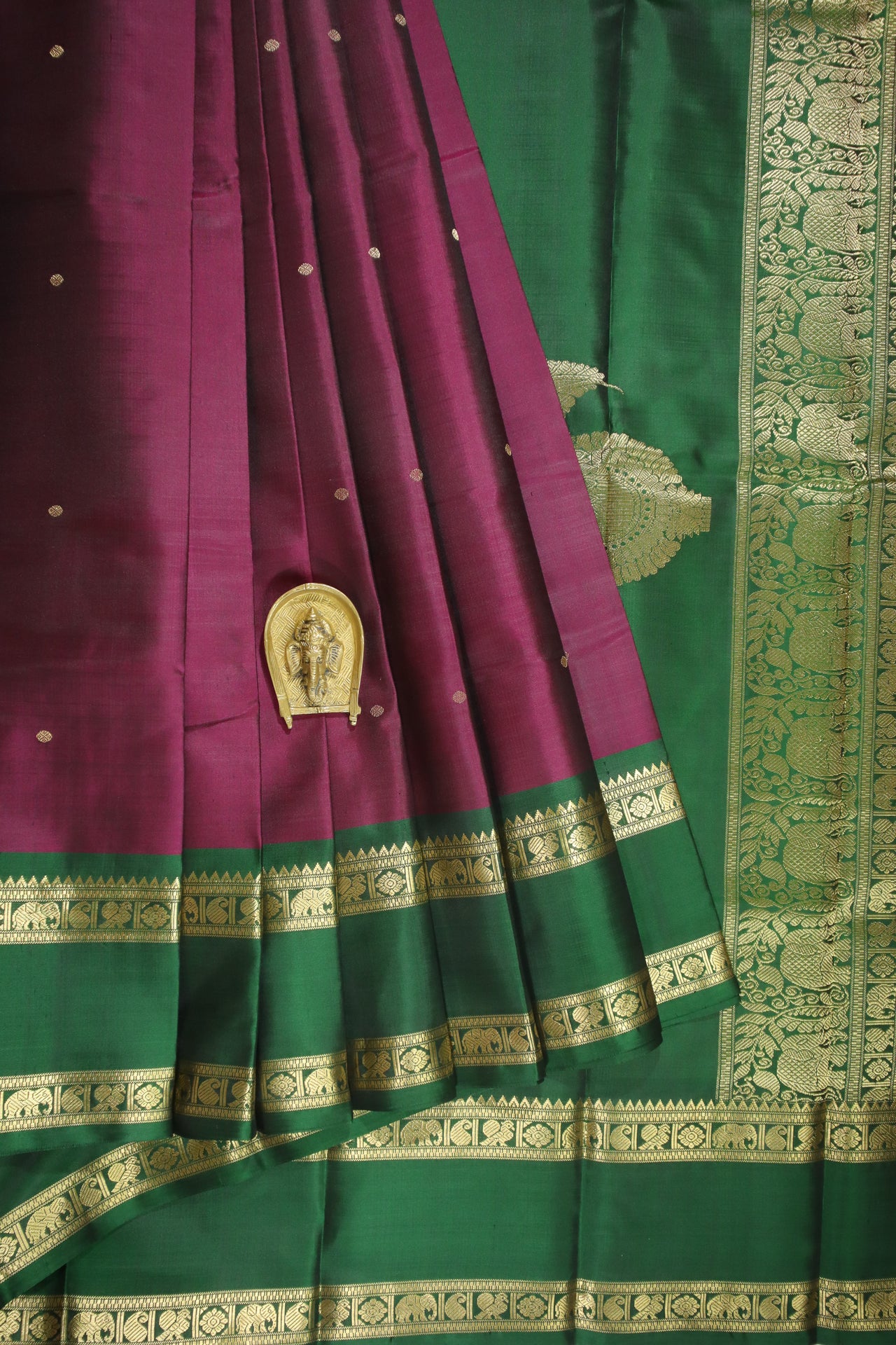 Purple Annapakshi Pallu Saree - SS000311