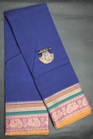 Traditional Khan Saree In Two Color Purple : The Morani Fashion